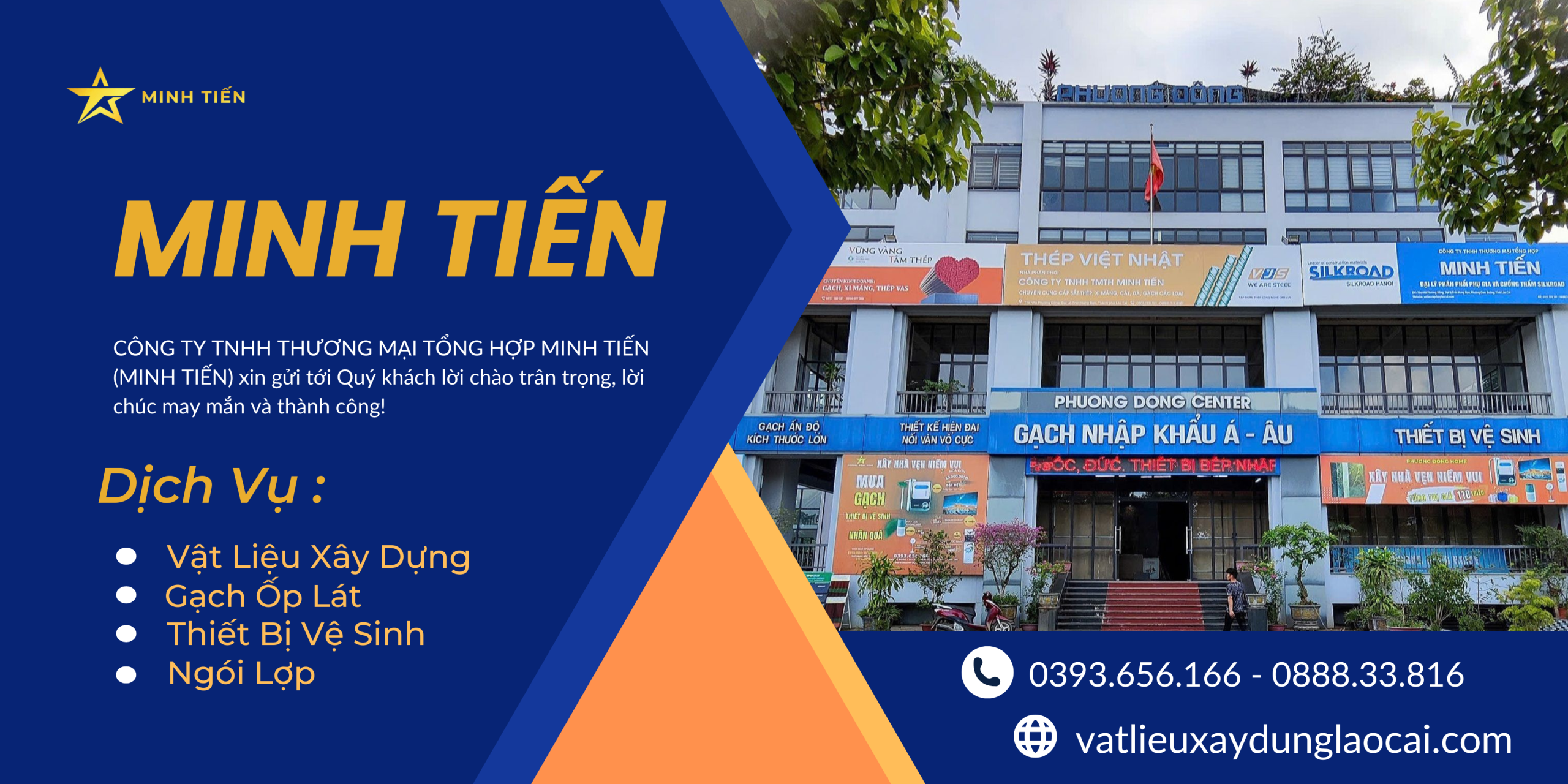 Orange And Blue Modern Professional Construction Banner Design